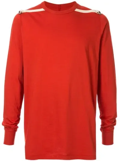 Rick Owens Longsleeve Level T-shirt In Orange