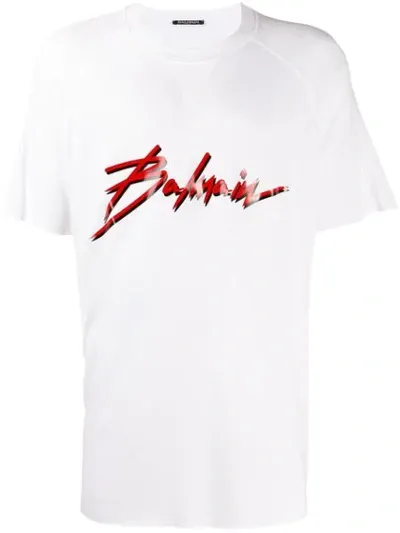 Balmain T-shirt In White Cotton