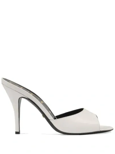 Gucci Slip-on Stiletto Sandals In White