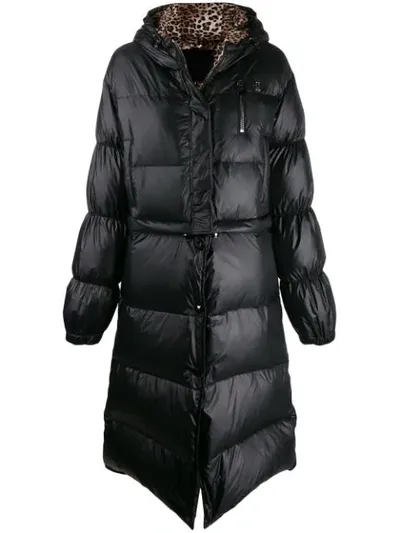 Philipp Plein Flame Puffer Coat In Black