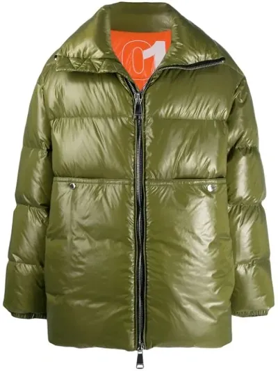 Khrisjoy Loose-fit Padded Coat In Green