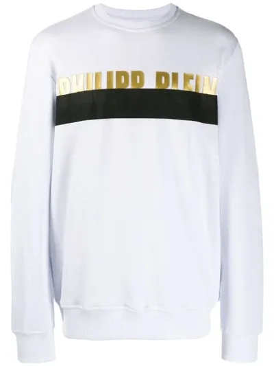 Philipp Plein Loose-fit Logo Sweatshirt In White