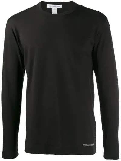 Comme Des Garçons Shirt Long-sleeved T-shirt In Black