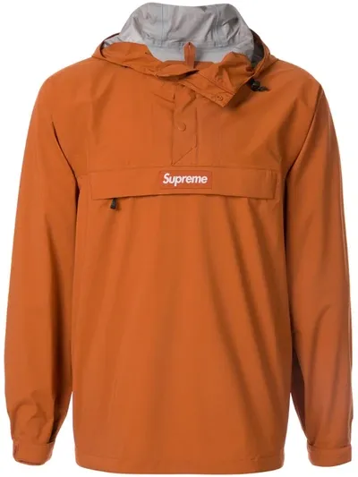 Supreme Taped Seam Hooded Jacket In Brown