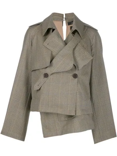 Rokh Trench Jacket In Neutrals