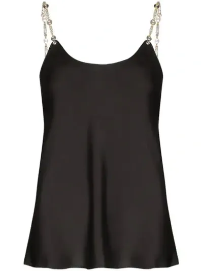 Rabanne Chain Strap Sleeveless Blouse In Black