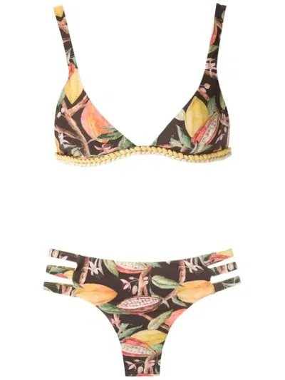 Brigitte Cacau Print Bikini Set In Multicolour