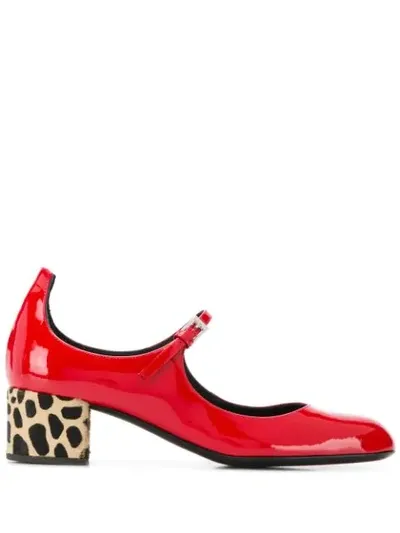 Giuseppe Zanotti Contrasting Heel Pumps In Red