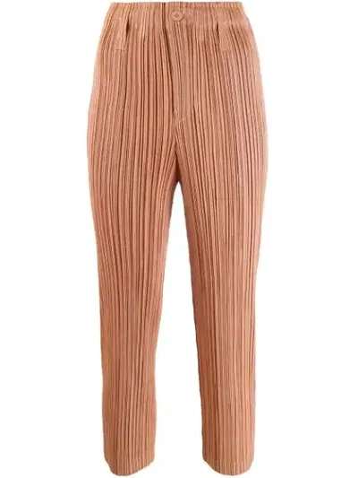 Issey Miyake Plissé Trousers In Neutrals