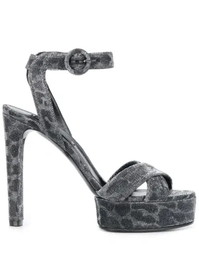 Casadei Leome Heeled Metallic Sandals