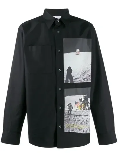 Calvin Klein Jeans Est.1978 1978 Contrast Print Shirt In Black