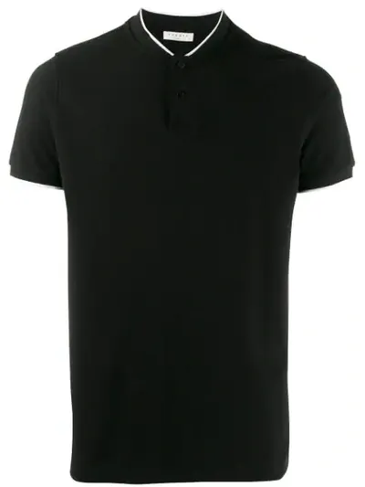 Sandro Olympic Pique Slim Fit Polo Shirt In Black