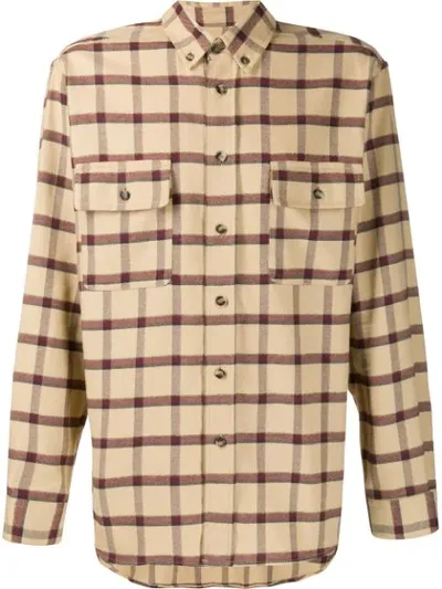 Isabel Marant Yarol Double Patch Pocket Checked-cotton Shirt In Yellow