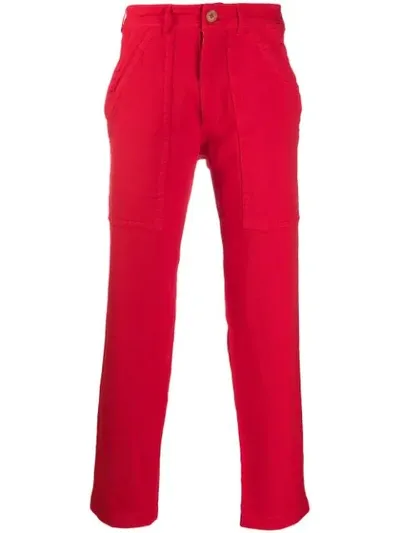 Comme Des Garçons Shirt Wide-leg Cargo Trousers In Red