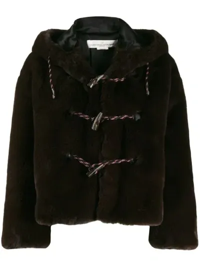 Golden Goose Tsuba Faux-fur Hooded Jacket In Brown