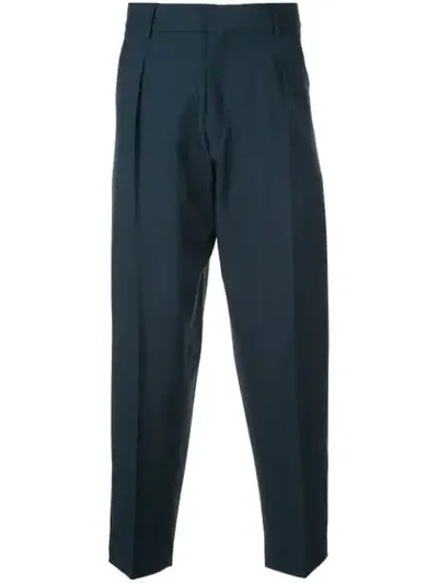 Second / Layer Loose Fit Tailored Trousers In Blue