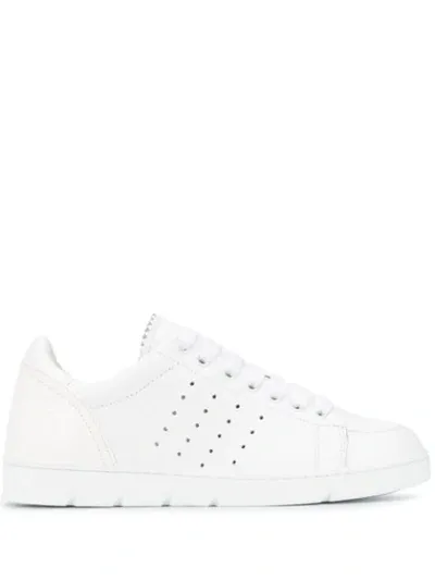 Loewe Perforated Lace-up Sneakers In White