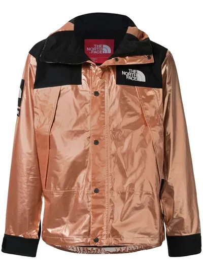 Supreme Tnf Metallic Mountain Parka In Gold