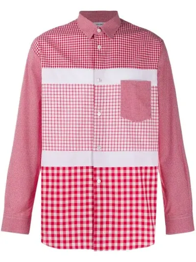 Comme Des Garçons Shirt Check Print Shirt In Red