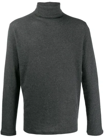 Majestic Roll Neck Jumper In Grey