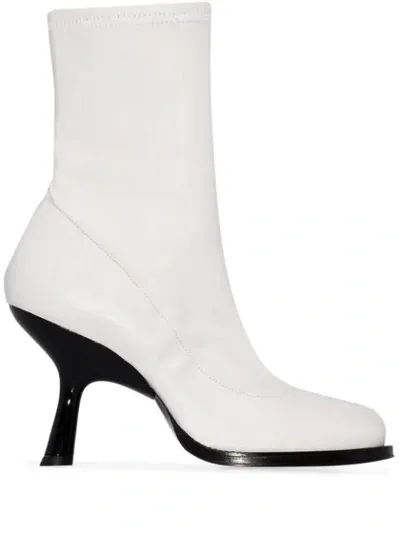 Simon Miller 90 Stretch Ankle Boots In White