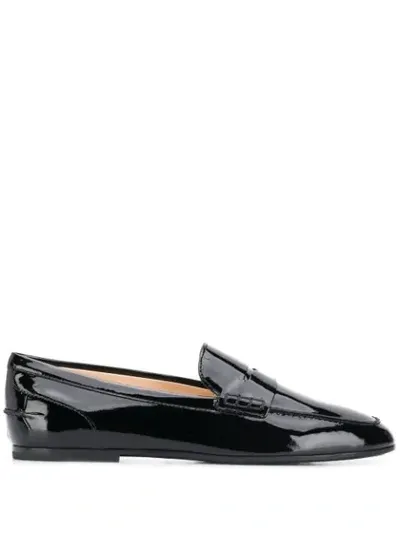 Tod's Classic Penny Loafers In Black