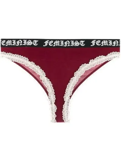 Marlies Dekkers Velvet Butterfly Briefs In Red