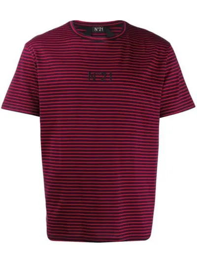 N°21 Striped T-shirt In Blue