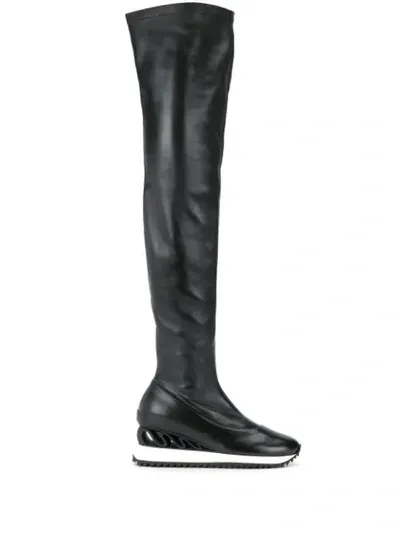 Le Silla Reiko Wave Boots In Black