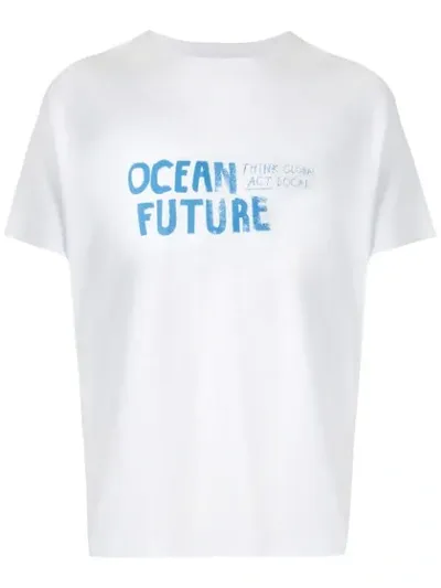 Osklen Pet Ocean Future Print T-shirt In White