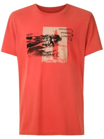 Osklen 'vintage Surf Points' T-shirt In Orange