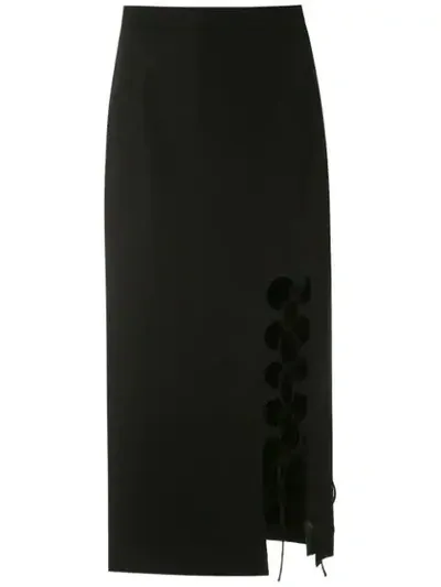 Reinaldo Lourenço Tied Slit Skirt In Black