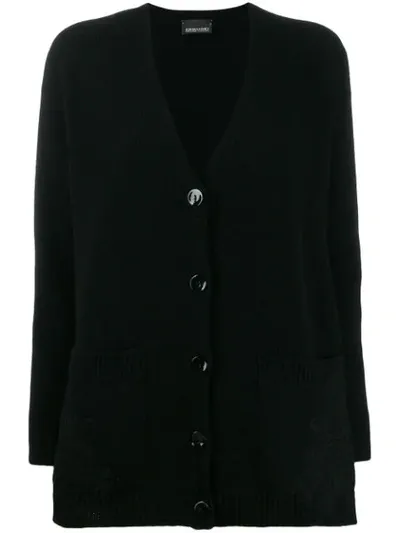 Ermanno Ermanno V-neck Cardigan In Black