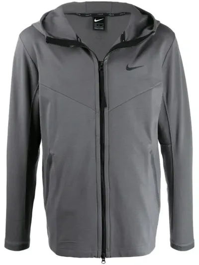 Nike Zipped Bomber Jacket In Grey