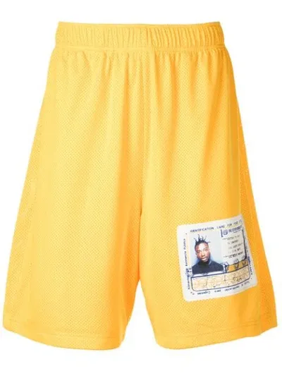 Supreme Graphic Print Shorts In Yellow