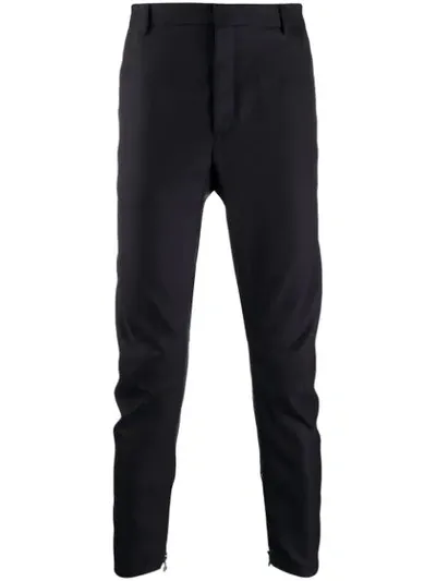 Lanvin Zip Ankles Trousers In Blue