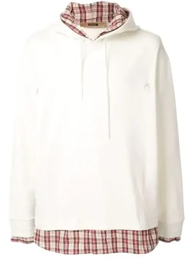 System Check Panel Hoodie In White