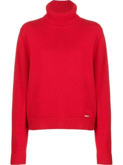 Dsquared2 Roll Neck Knitted Jumper In Red