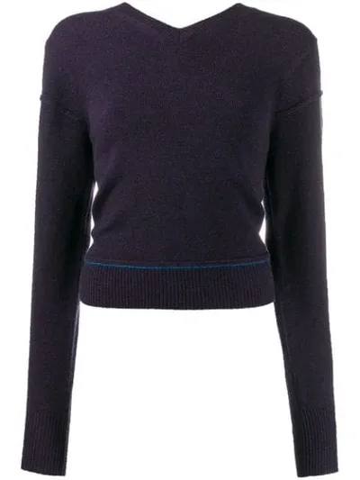 Chloé V-neck Jumper In Blue