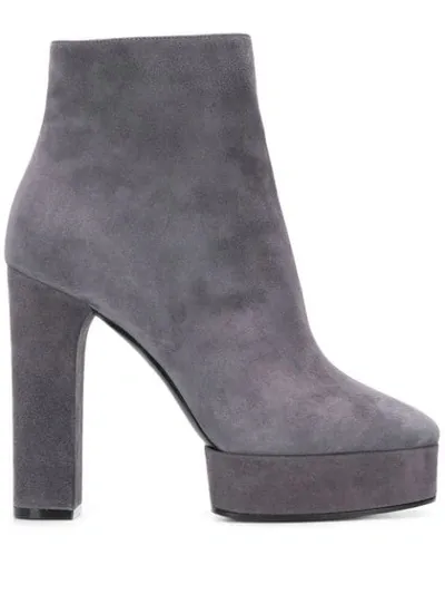 Casadei Camos Heeled Ankle Boots In Grey