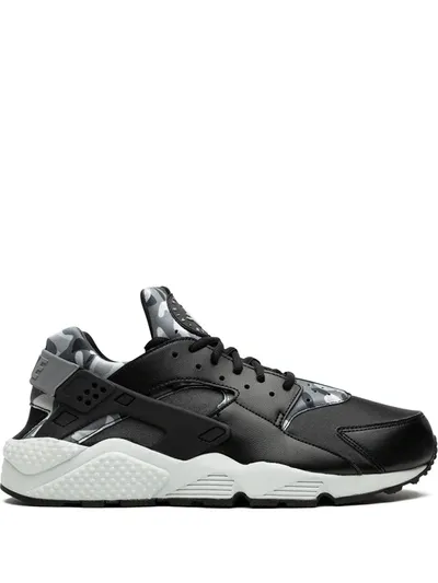 Nike Air Huarache Run Print Sneakers In Black