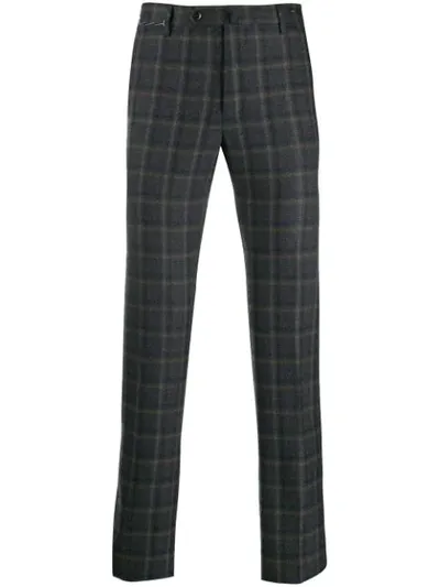 Pt01 Checked Trousers In Grey