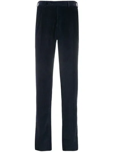 Canali Cotton Corduroy Chinos In Blue