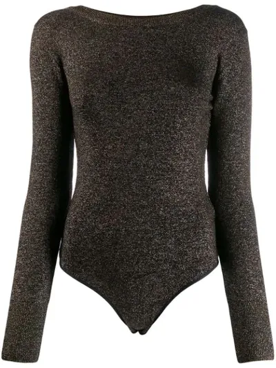 Forte Forte Glitter Knitted Body In Black