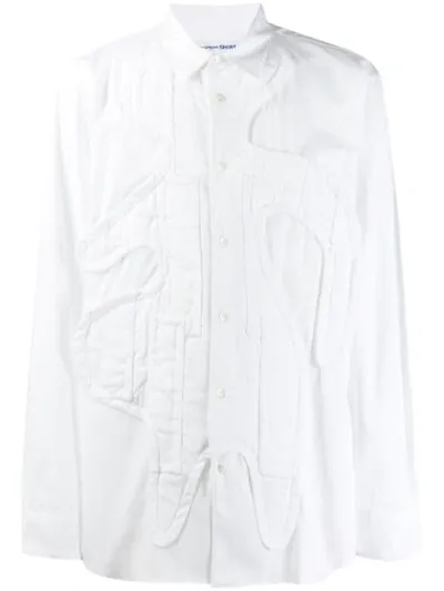 Comme Des Garçons Shirt Stitched Doll Shirt In White