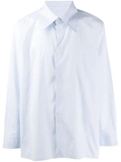 Camiel Fortgens Frayed Hem Shirt In Blue