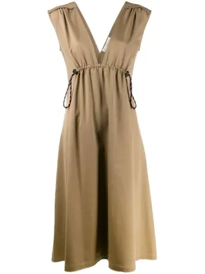 Golden Goose Drawstring Waist Dress In Neutrals