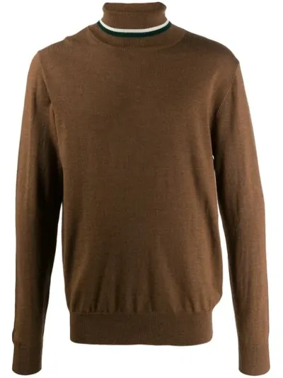 Bellerose Contrast Stripe Sweater In Brown