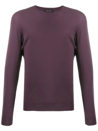 Falke V-neck Plain Jumper In Red