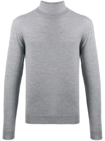 Falke Turtleneck Plain Jumper In Grey